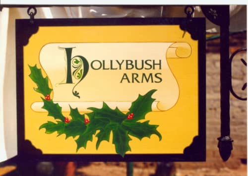 Pub sign painted by hand with custom made bracket. Sign is double sided. | Murals by Mindy Designs Traditional Signwriters & Signmakers , Screen & DIgital Printers. Item composed of synthetic