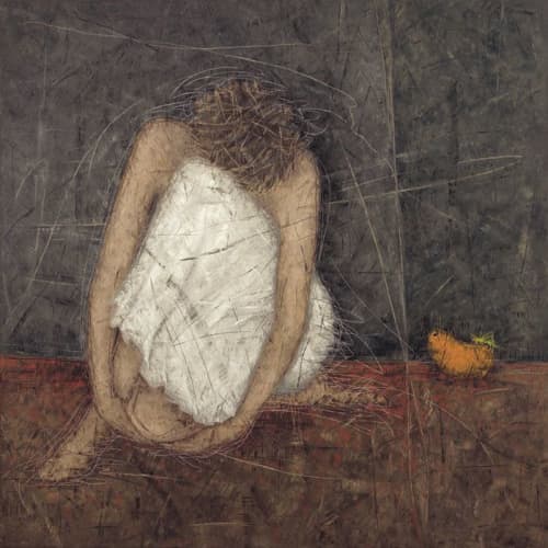 Erica Hopper "Mango Dairies" | Oil And Acrylic Painting in Paintings by YJ Contemporary Fine Art | YJ Contemporary Fine Art in East Greenwich. Item made of canvas