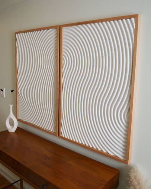 09 Acoustic Panel | Wall Sculpture in Wall Hangings by Joseph Laegend. Item made of oak wood compatible with minimalism and mid century modern style