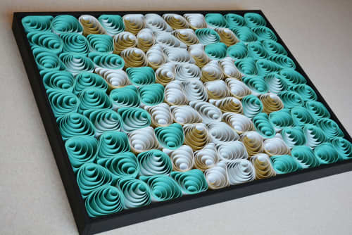 No. 22 Acoustic Diffuser Panel - Gradient Modern Abstract | Wall Sculpture in Wall Hangings by Joseph A