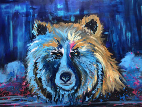 Hugo 48x31 | Oil And Acrylic Painting in Paintings by Lori Burke. Item composed of canvas