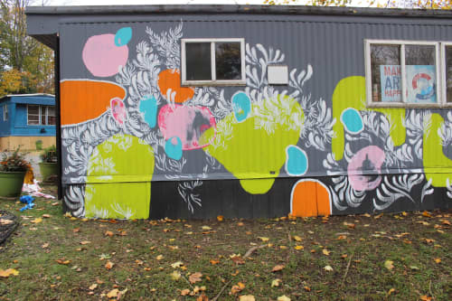 ArtPark Homes Mobile Home mural | Street Murals by Rowan Willigan. Item made of synthetic