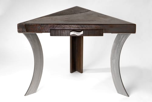 Corner Writing Desk | Tables by Andi-Le. Item made of wood with steel