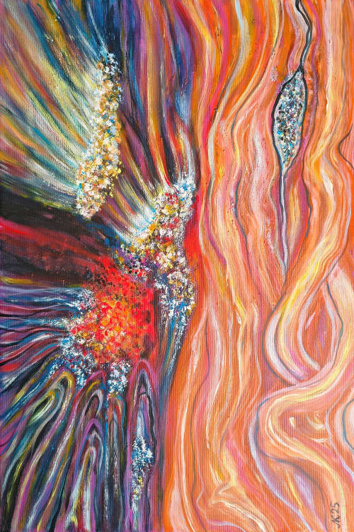 Samum | Oil And Acrylic Painting in Paintings by Lena Kolambet