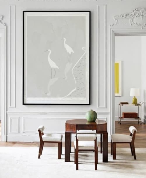 Gene Babrera Limited Edition Print Patient Egrets | Prints by Richard Gene Barbera. Item made of paper