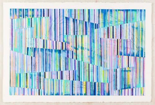 Colorful painting for Miami residence | Oil And Acrylic Painting in Paintings by Johanna Boccardo. Item made of paper with synthetic