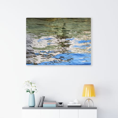 Water 5492 | Oil And Acrylic Painting in Paintings by Rica Belna. Item composed of canvas & synthetic