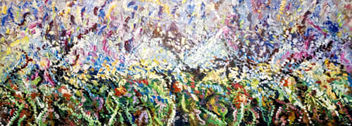 Big Spring | Oil And Acrylic Painting in Paintings by Puliafico Antonino. Item composed of canvas in contemporary or modern style