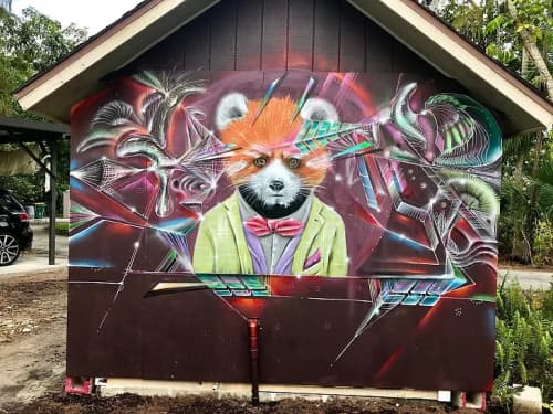 Red Panda | Street Murals by Max Ehrman (Eon75). Item made of synthetic