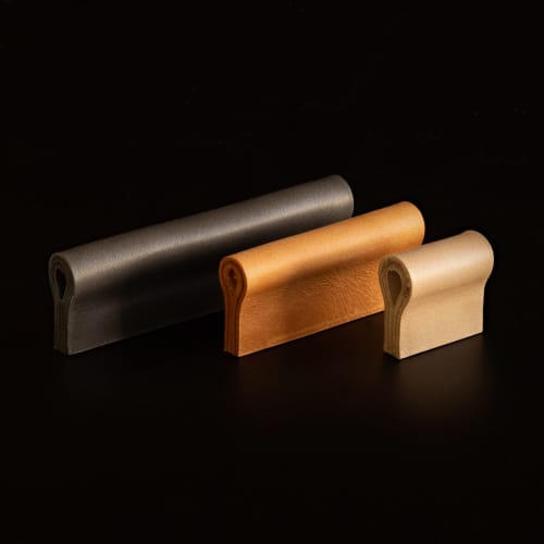 Leather Dresser Pulls MILANO-MINI | Hardware by minimaro - luxury furniture handles. Item made of leather works with minimalism & contemporary style