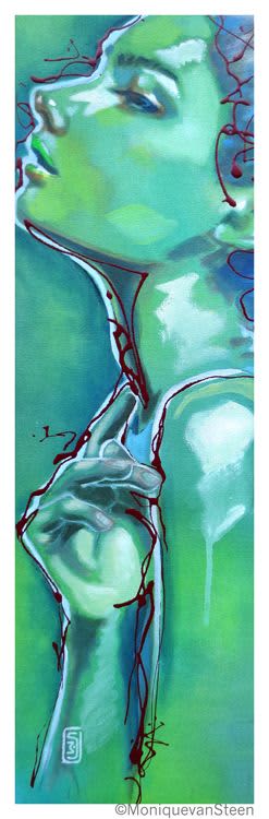 Original decorative art painting "Kleonela" (Sold) | Oil And Acrylic Painting in Paintings by Monique van Steen. Item made of canvas