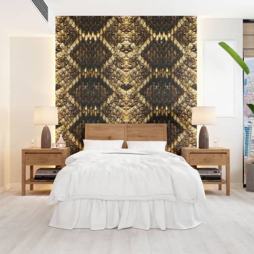 Burnished Scales Wallpaper | Wall Treatments by Ri Anderson. Item made of synthetic