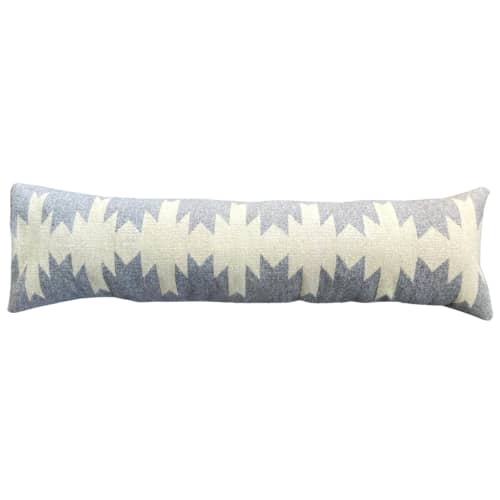 Diamante Gris Lumbar Pillow | Pillows by Selva Studio. Item composed of cotton