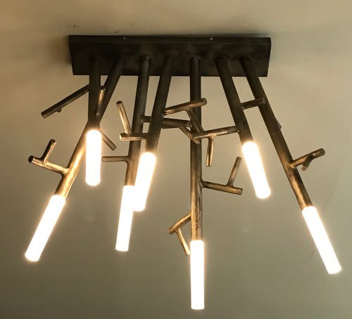 newGROWTH2 Flush Mount | Pendants by CP Lighting. Item composed of brass & synthetic