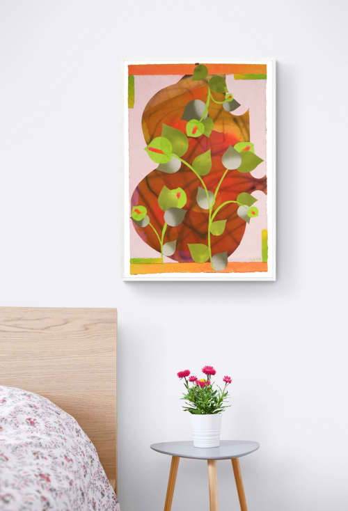 Momma's Belly | Mixed Media by Mel Rea7. Item composed of canvas & synthetic compatible with contemporary style