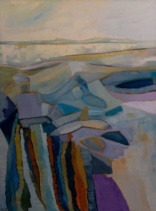 Tranquility | Oil And Acrylic Painting in Paintings by Cécile Ganne | Belmont in Belmont. Item made of synthetic