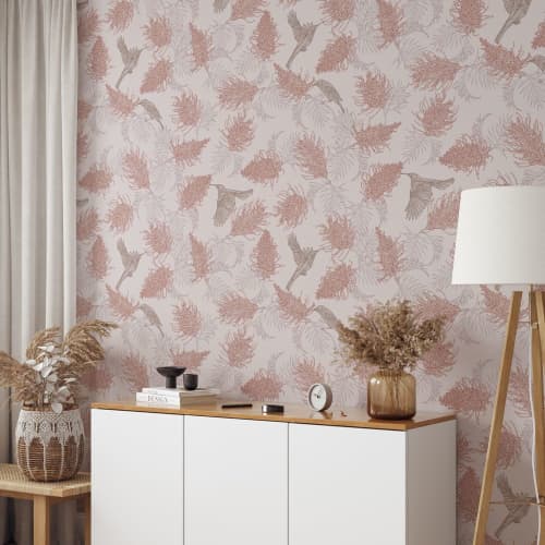 Grevillea Nectar Wallpaper | Wall Treatments by Patricia Braune. Item composed of paper