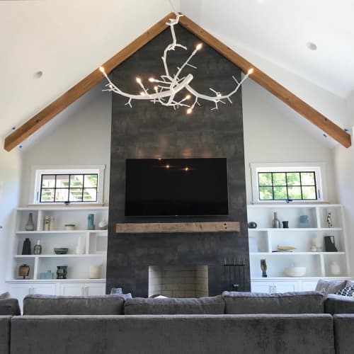 newGROWTH with linked branch support | Chandeliers by CP Lighting. Item composed of aluminum in contemporary or country & farmhouse style