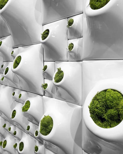 Modern Moss Wall Greenwall - Node Wall Planter | Living Wall in Plants & Landscape by Pandemic Design Studio