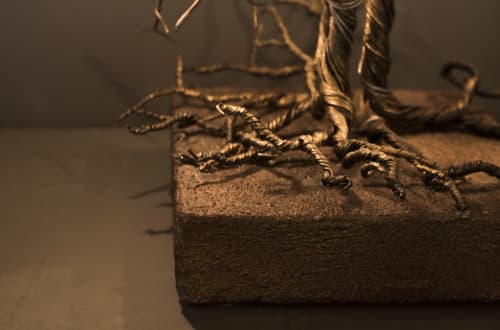 Roots Small | Table Lamp in Lamps by F+M FOS - Anna Maria Fragiskos Bitros. Item composed of copper in modern style