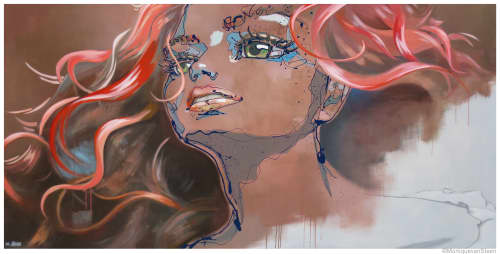 Evocative urban art paintings "Mnemosine" (sold) | Oil And Acrylic Painting in Paintings by Monique van Steen. Item made of canvas