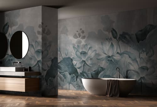 Handcrafted textured wallpaper - AY01 | Wall Treatments by Affreschi & Affreschi. Item made of paper works with contemporary & mediterranean style