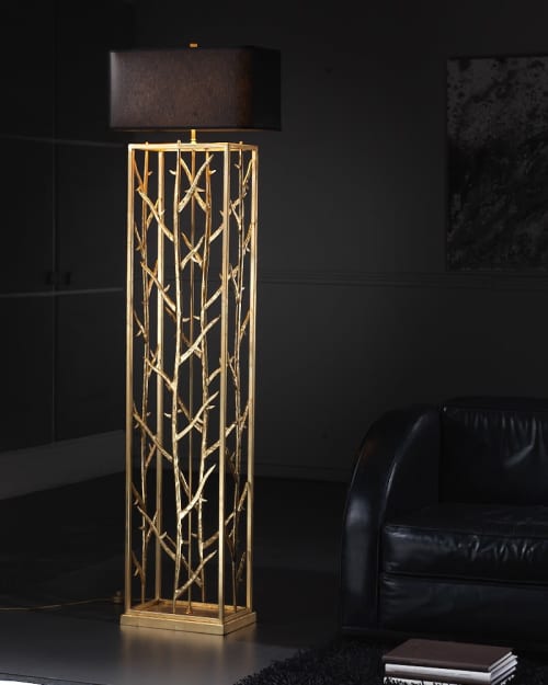 id027 | Floor Lamp in Lamps by Gallo. Item composed of fabric & metal