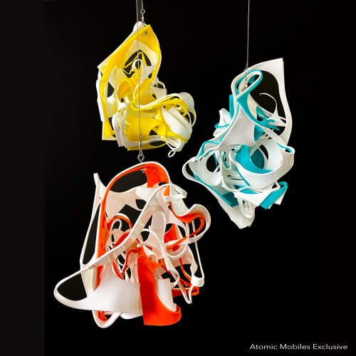 The Sculptura Collection | Recycled Modern Art Mobiles | Sculptures by Atomic Mobiles. Item composed of synthetic in boho or mid century modern style
