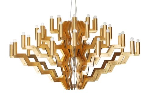 ARM 40 Chandelier Gold 98 | Chandeliers by ADAMLAMP