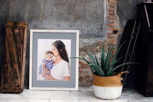 Mother & Child II - portrait painting | Paintings by Melissa Patel