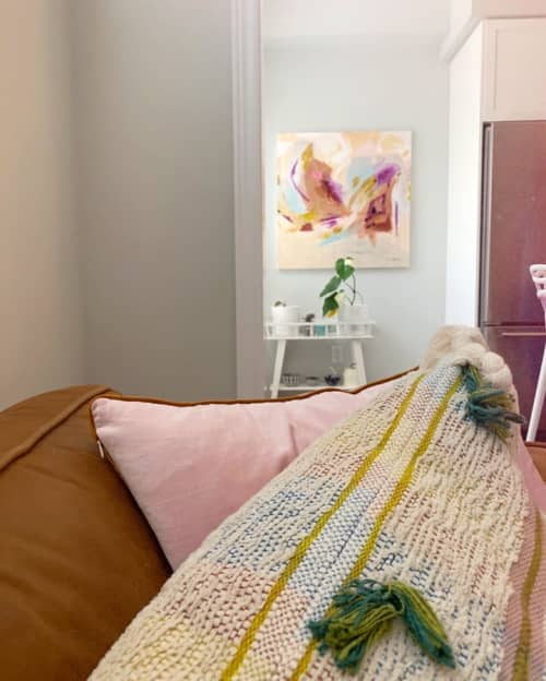 Abstract Painting | Oil And Acrylic Painting in Paintings by Laura Fedorowicz. Item composed of canvas and synthetic