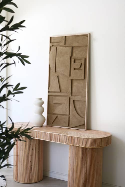 ANTIQUITY III - Wall Hangings, Abstract Art, 3D Art, Texture | Wall Sculpture in Wall Hangings by Blank Space Studios. Item composed of oak wood and stone in boho or contemporary style