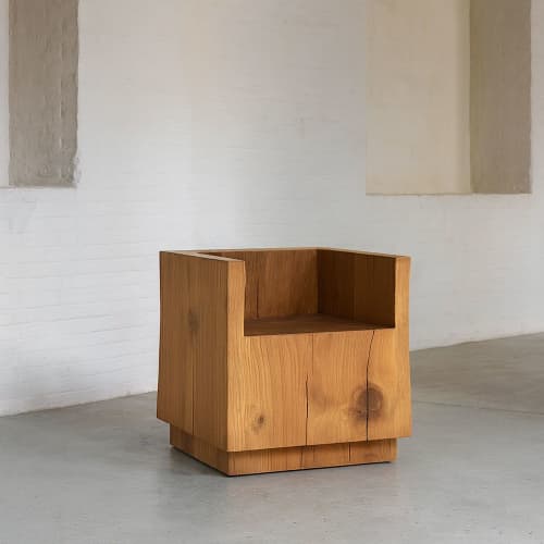 La Caja Chair | Accent Chair in Chairs by Pfeifer Studio. Item composed of wood compatible with contemporary and country & farmhouse style