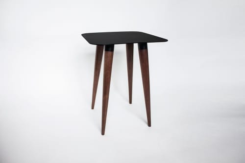 Sam #2 | Side Table in Tables by Nadine Hajjar Studio. Item composed of walnut and metal in minimalism or contemporary style