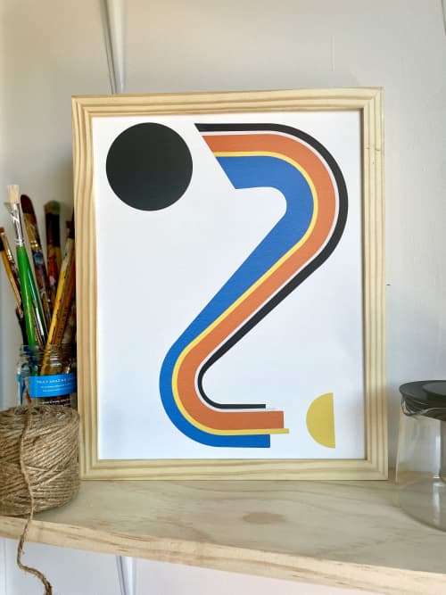 Gemini Mod Giclee Print | Prints by HardShapes. Item composed of paper in minimalism or mid century modern style