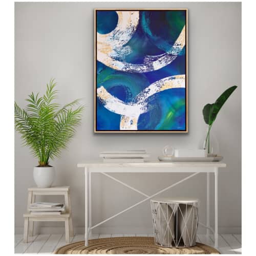 Dive in the sea, and you’ll wait and see | Mixed Media by Mami Ishibashi. Item made of canvas with synthetic