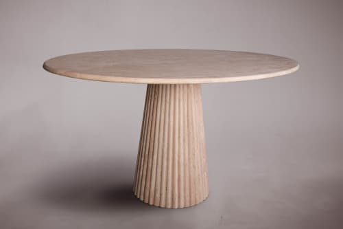 Travertine Dining Table. Marble Dining Table. Dining Table. | Tables by HamamDecor LLC. Item composed of marble in minimalism or contemporary style