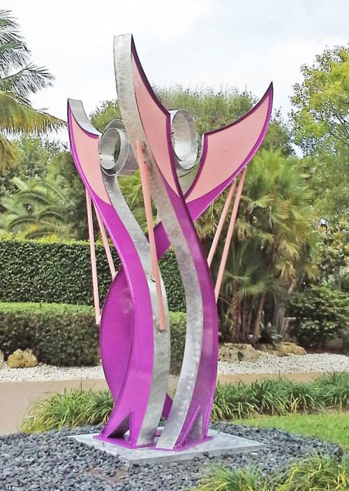 Orchid | Public Sculptures by Gus Lina Art. Item composed of aluminum