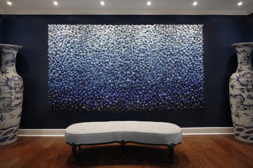 Blue Gradient | Murals by Carson Fox Studio. Item composed of synthetic