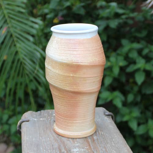 BMix Textured Wood Fired Vase by Jill Spawn Ceramics Wescover