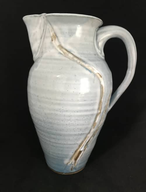 Blue Pitcher | Vessels & Containers by Sheila Blunt. Item composed of ceramic compatible with contemporary and modern style