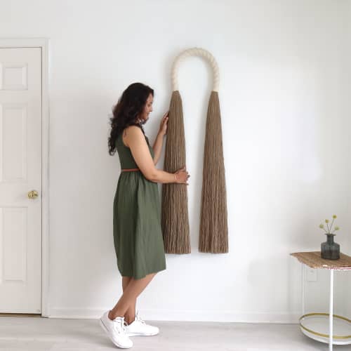 Arch | Wall Sculpture in Wall Hangings by YASHI DESIGNS. Item composed of cotton compatible with mid century modern and contemporary style