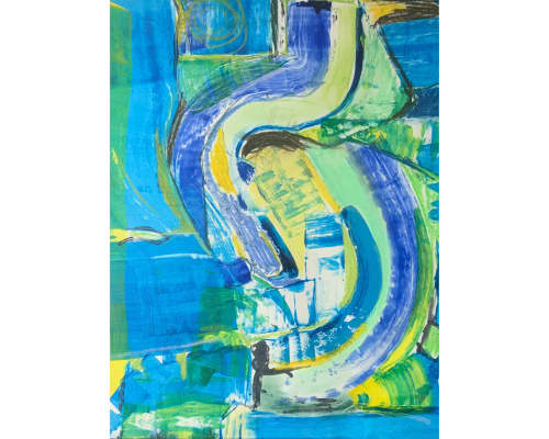 Abstract Colorfields #2 | Oil And Acrylic Painting in Paintings by Noel Hefele. Item composed of paper & synthetic