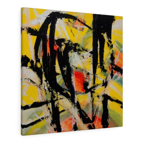 Abstract 4530 Square | Prints in Paintings by Petra Trimmel. Item composed of canvas & metal