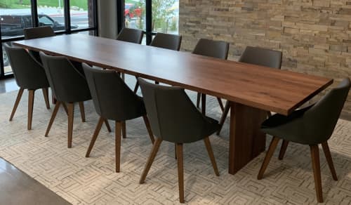 Pierre Seamed Slab Table | Conference Table in Tables by FAB&MADE. Item made of wood compatible with mid century modern and contemporary style