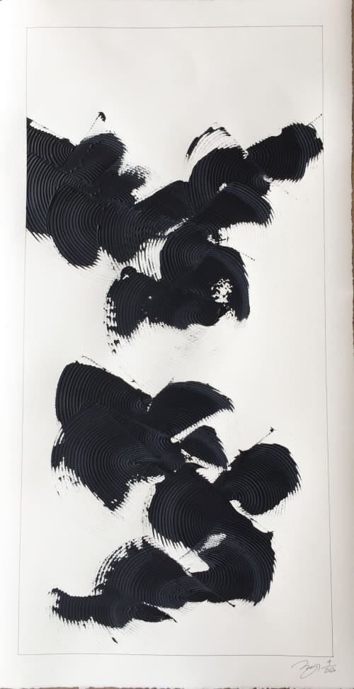 Naja Utzon Popov | Oil And Acrylic Painting in Paintings by Naja Utzon Popov. Item composed of paper and synthetic