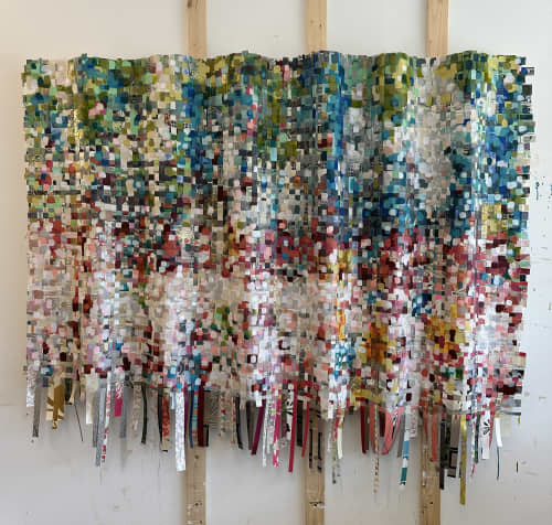 Woven Pixel | Mixed Media in Paintings by Shiri Phillips Designs. Item composed of canvas & paper compatible with boho and contemporary style