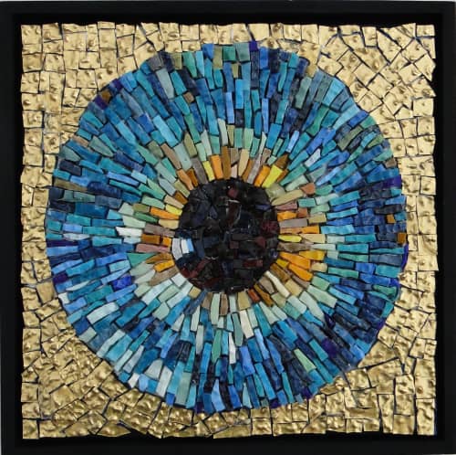 Optical 1 - mosaic wall art | Art & Wall Decor by Rochelle Rose Schueler - Wild Rose Artworks LLC. Item composed of glass