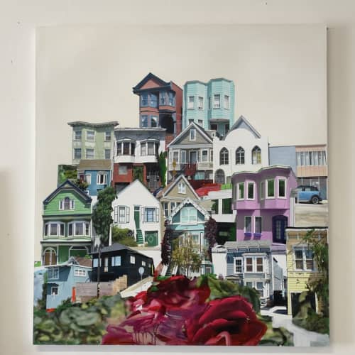 Color of home painting | Mixed Media by Lynchart