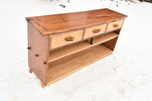Custom Media cabinet | Bench in Benches & Ottomans by Gill CC Woodworks. Item made of walnut